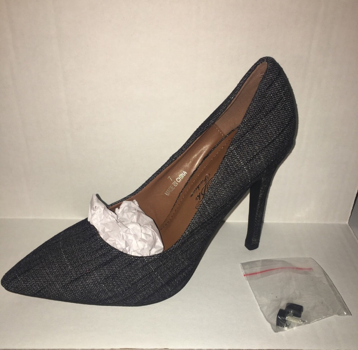 Tacones de mezclilla vaqueros negros de DbDk Fashion