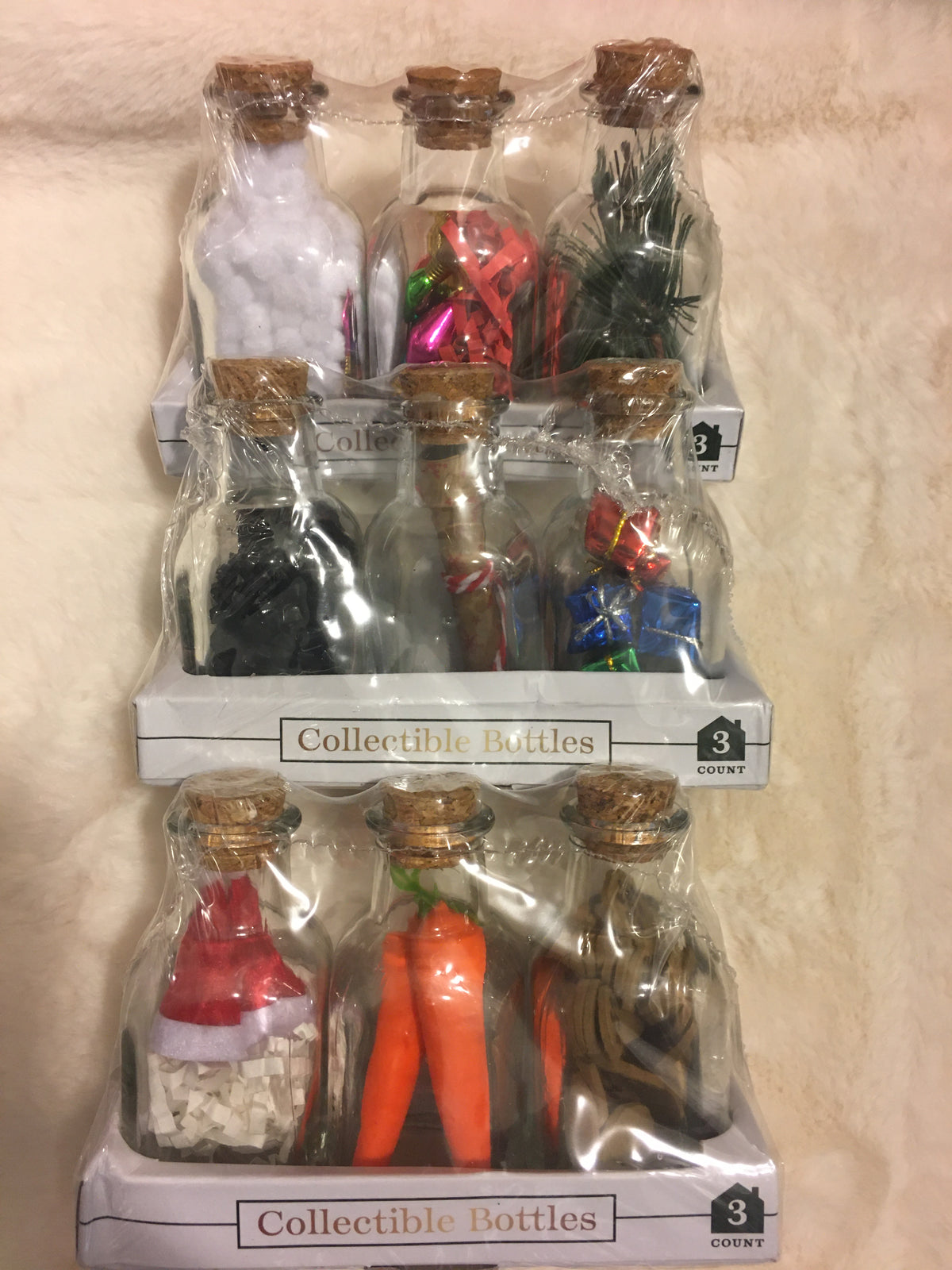 Botellas decorativas navideñas de colección