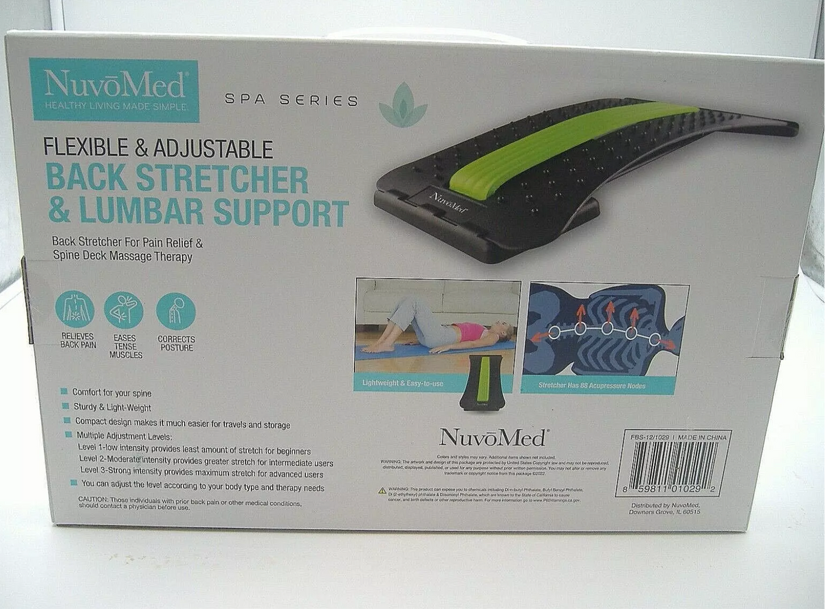 NuvoMed Flexible & Adjustable Back Stretcher & Lumbar Support