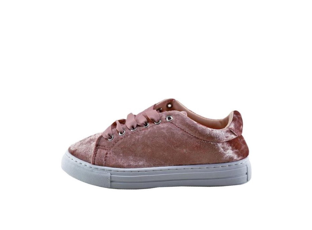 Zapatos Qupid Crush terciopelo rosa