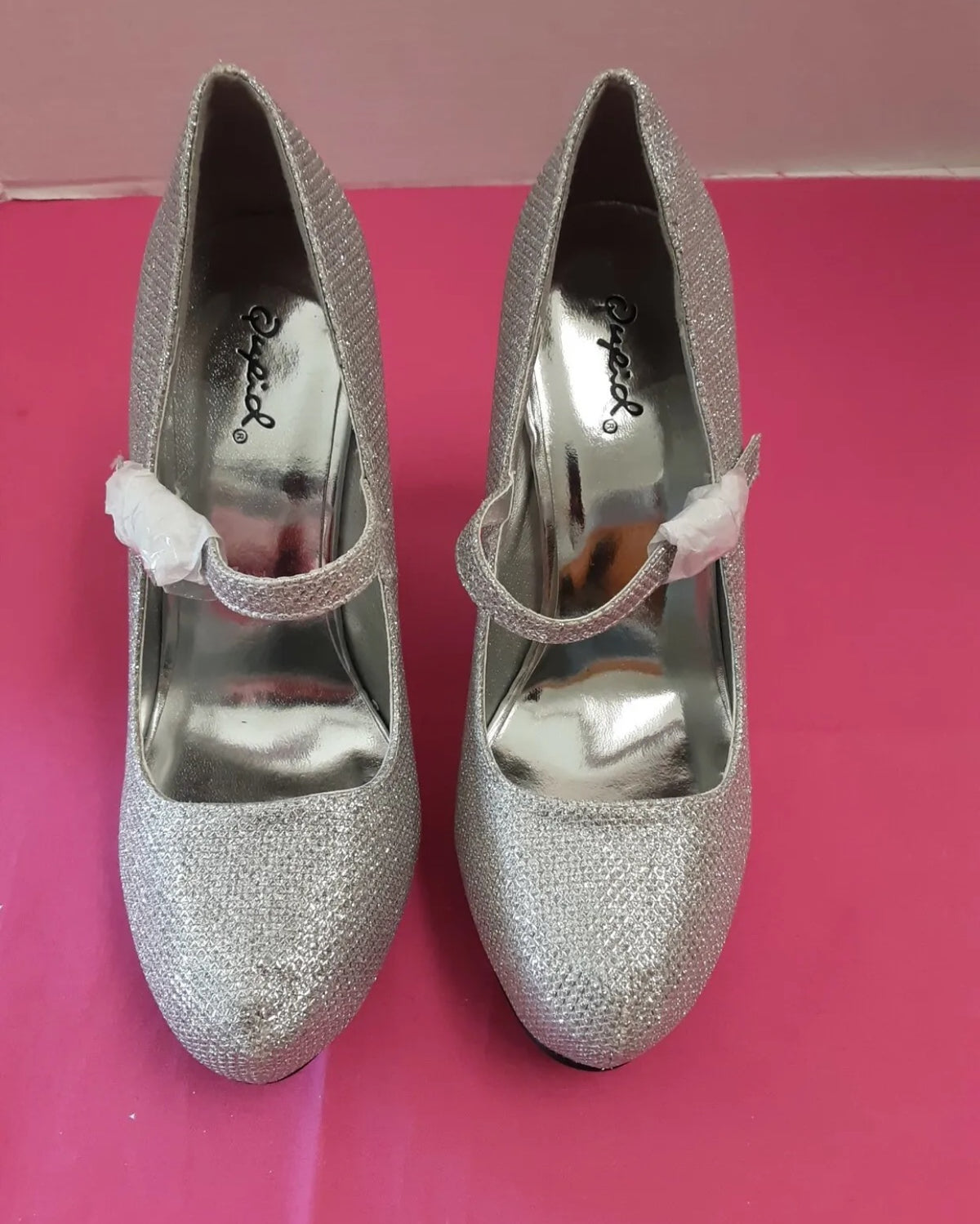 Silver and Glitter Qupid Heels