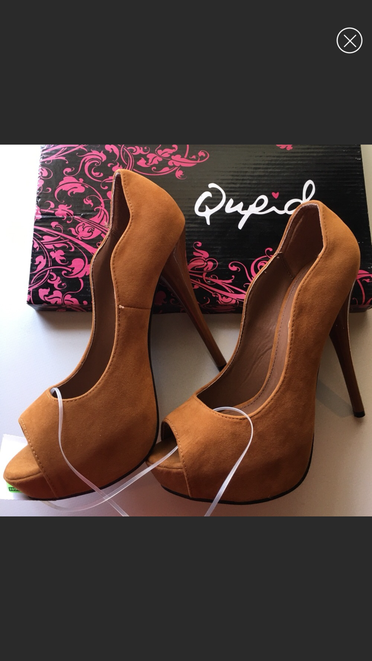Tacones Qupid de terciopelo óxido