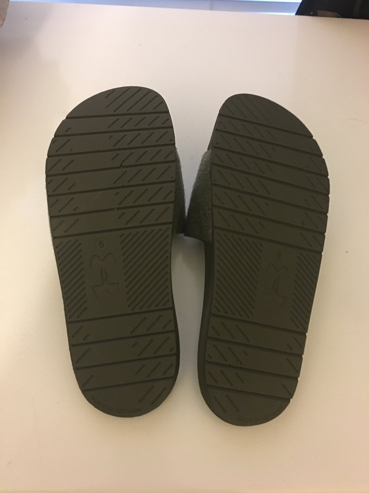 Under Armour Olive Green Slides