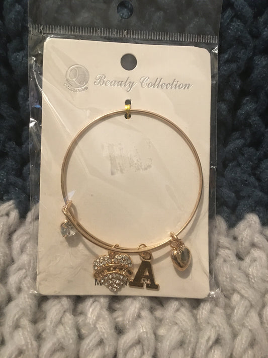 Brazalete con letra A de oro