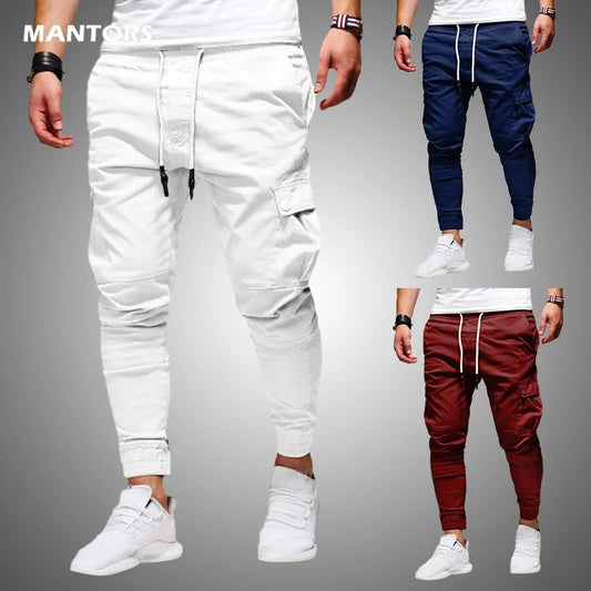 2020 Men's Streetwear Cargo Jogger Pants with Multi-Pockets