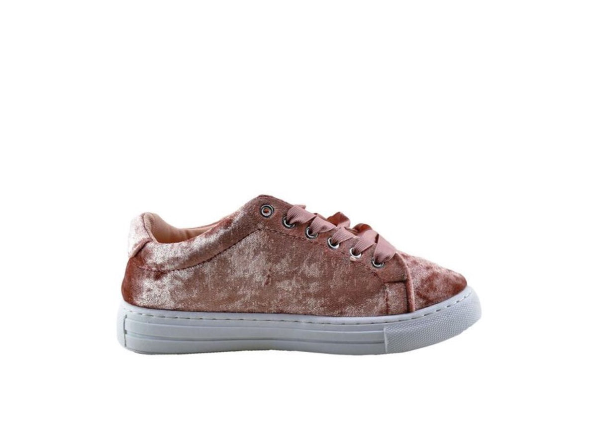 Zapatos Qupid Crush terciopelo rosa