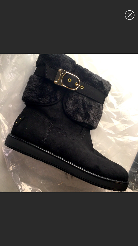 Black Suede Guess Boots