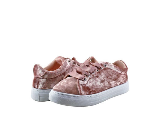 Zapatos Qupid Crush terciopelo rosa