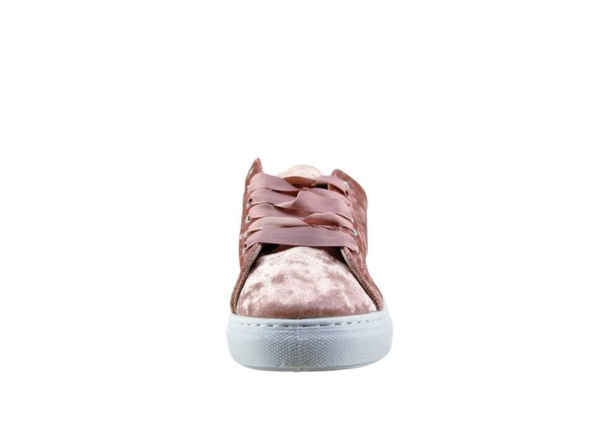 Zapatos Qupid Crush terciopelo rosa