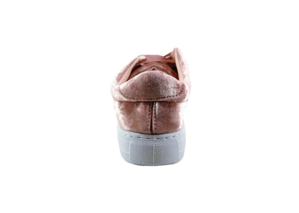 Zapatos Qupid Crush terciopelo rosa